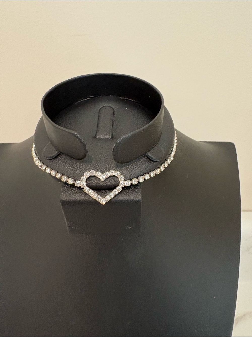 Crystal Heart ankle bracelet - Silver Tone